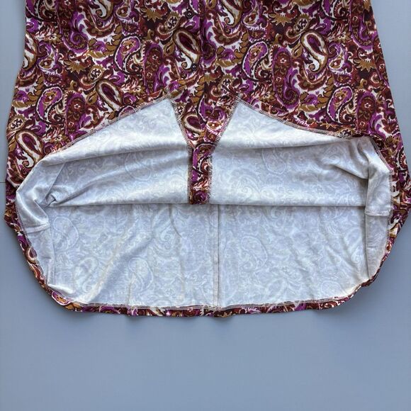 Garnet Hill Phoebe Button Front Knit Dress Size Medium Multicolor Jersey Pockets - Picture 10 of 13